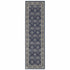 2’X8’ Navy And Gray Floral Ditsy Runner Rug