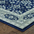 2’X8’ Navy And Gray Floral Ditsy Runner Rug