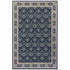 2’X8’ Navy And Gray Floral Ditsy Runner Rug