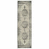 2’X8’ Ivory And Gray Pale Medallion Runner Rug