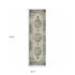 2’X8’ Ivory And Gray Pale Medallion Runner Rug