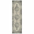 2’X8’ Ivory And Gray Pale Medallion Runner Rug