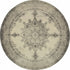 2’X8’ Ivory And Gray Pale Medallion Runner Rug