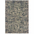 2’X8’ Gray And Navy Abstract Runner Rug