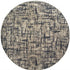 2’X8’ Gray And Navy Abstract Runner Rug