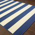 4' x 6' Blue and Ivory Indoor Outdoor Area Rug