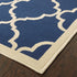 2' X 4' Blue and Ivory Indoor Outdoor Area Rug