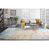 5’X8’ Blue And Red Distressed Area Rug