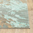 2’X3’ Blue And Gray Abstract Impasto Scatter Rug