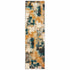 2’X3’ Blue And Gold Abstract Strokes Scatter Rug