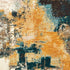 2’X3’ Blue And Gold Abstract Strokes Scatter Rug