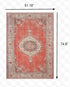 2’X3’ Red And Gray Oriental Scatter Rug