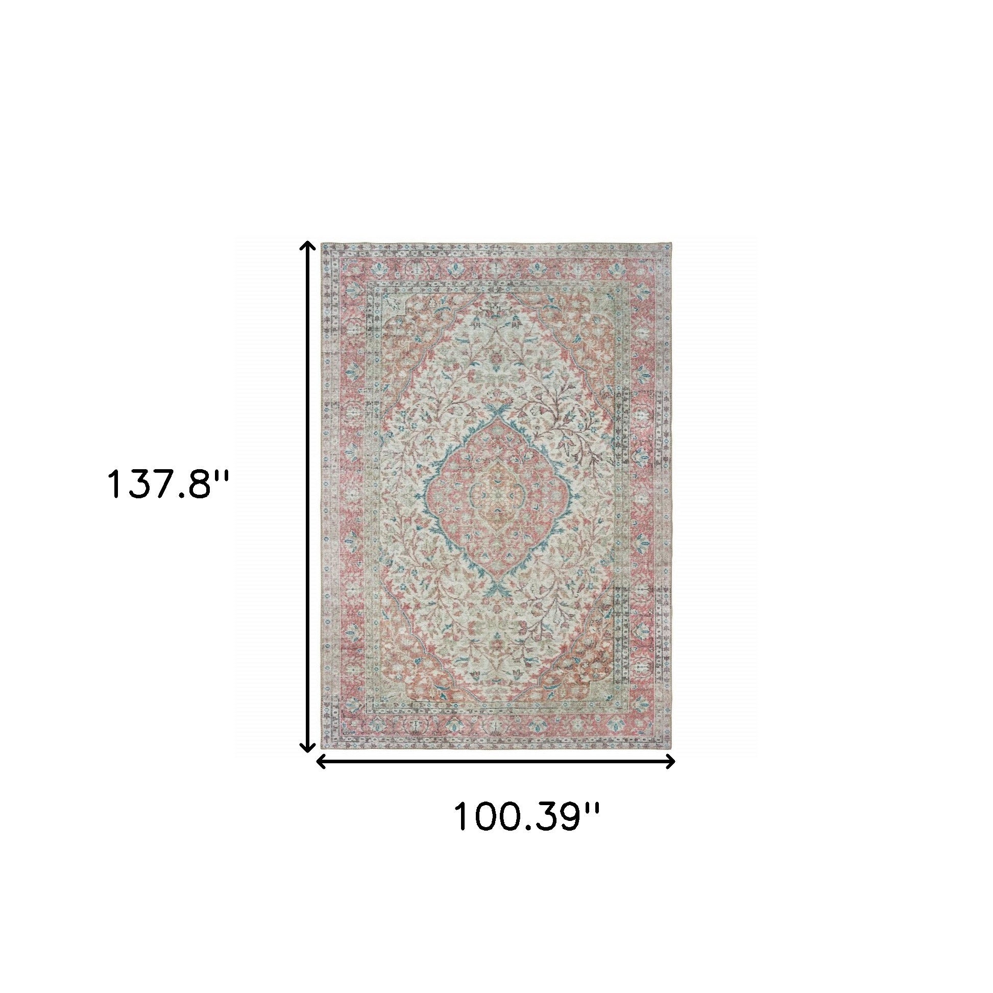 2’X3’ Ivory And Pink Oriental Scatter Rug