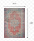 2’X3’ Red And Blue Oriental Scatter Rug