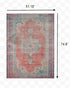 2’X3’ Red And Blue Oriental Scatter Rug