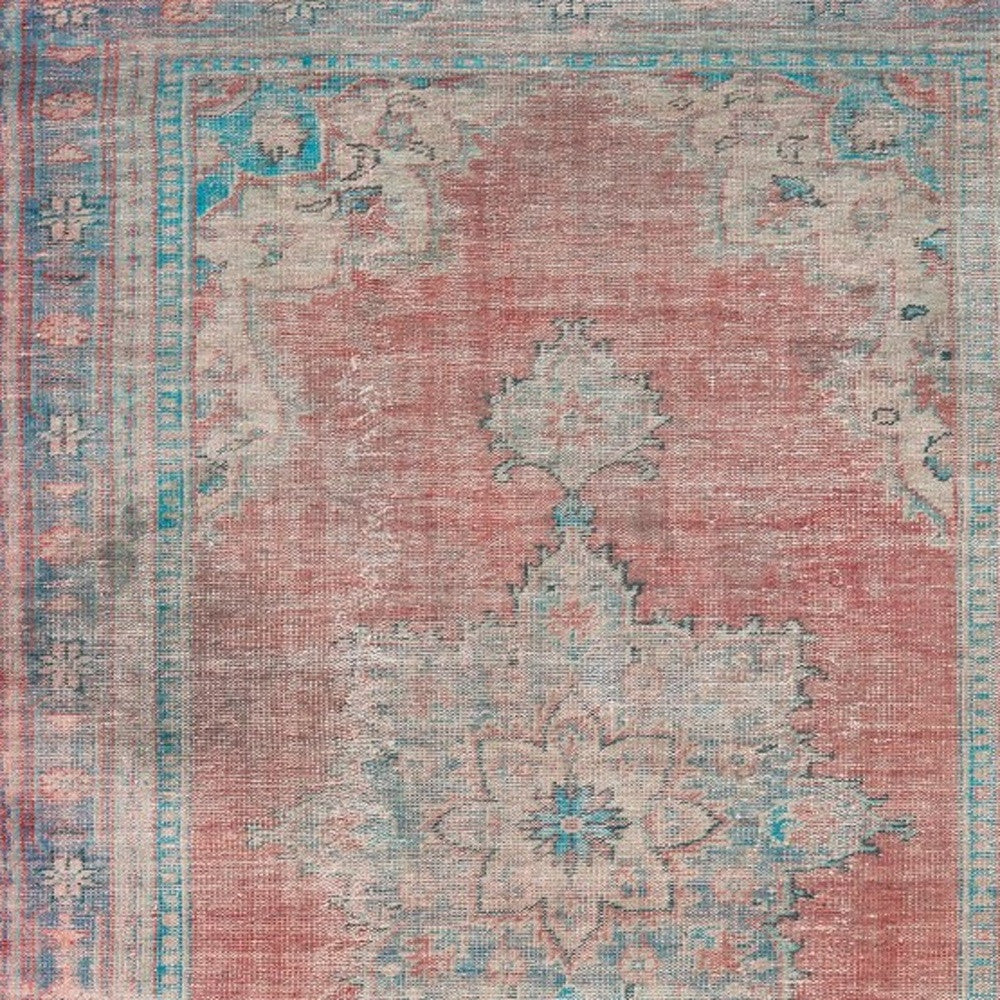 2’X3’ Red And Blue Oriental Scatter Rug