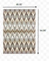 2’X8’ Gray And Taupe Ikat Pattern Runner Rug