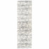 2’X8’ Ivory And Gray Abstract Strokes Runner Rug