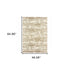 5’X8’ Ivory And Gray Abstract Strokes Area Rug