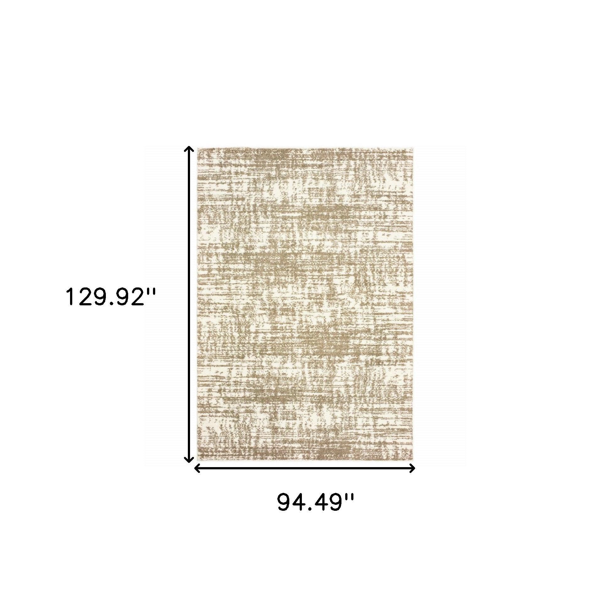 2’X8’ Ivory And Gray Abstract Strokes Runner Rug