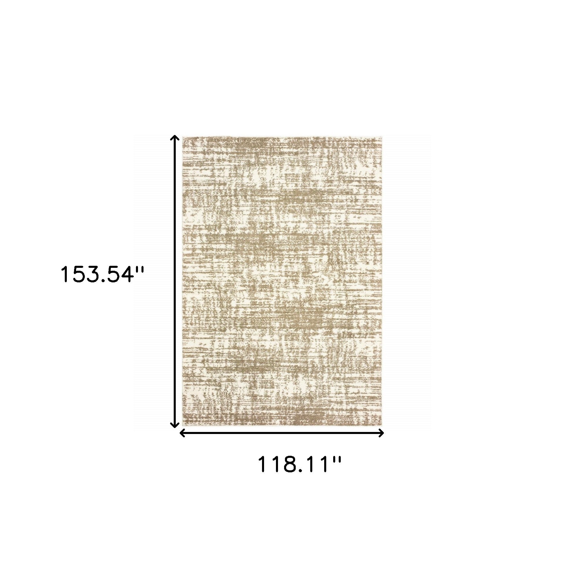 2’X8’ Ivory And Gray Abstract Strokes Runner Rug