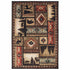 5' x 7' Brown and Black Area Rug