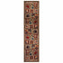 2’X8’ Brown And Red Ikat Patchwork Runner Rug