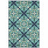 4' x 6' Blue and Green Indoor Outdoor Area Rug