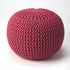 19" Pink Round Pouf Ottoman