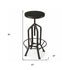 " Black Swivel Backless Bar Chair