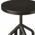 " Black Swivel Backless Bar Chair