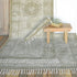 8' X 10' Putty Distressed Medallion Area Rug