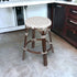 24" Dark Brown Rattan Backless Counter Height Bar Chair