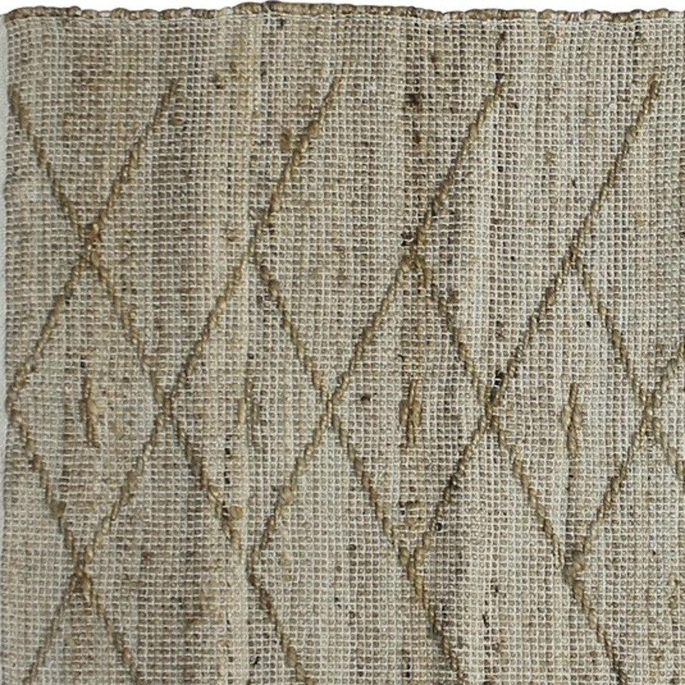 4' X 6' Beige Dhurrie Area Rug