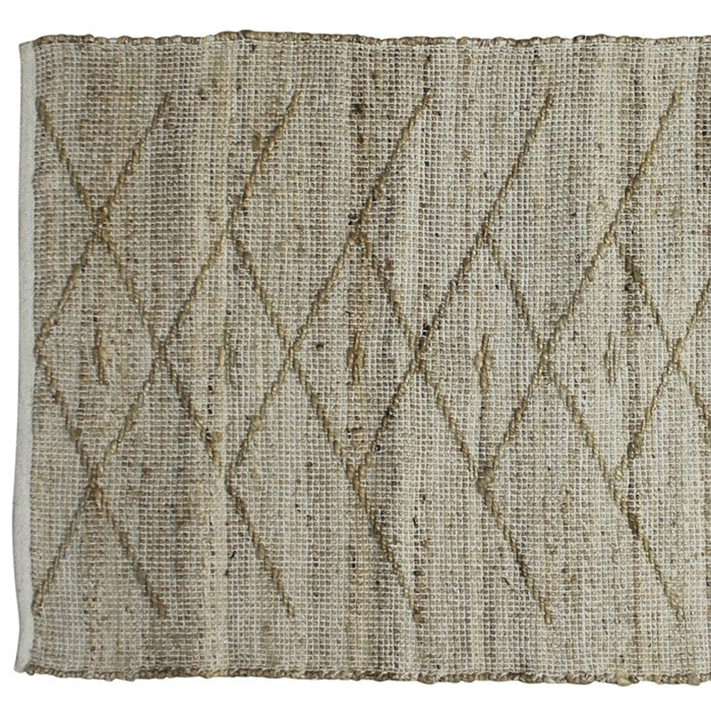 4' X 6' Beige Dhurrie Area Rug