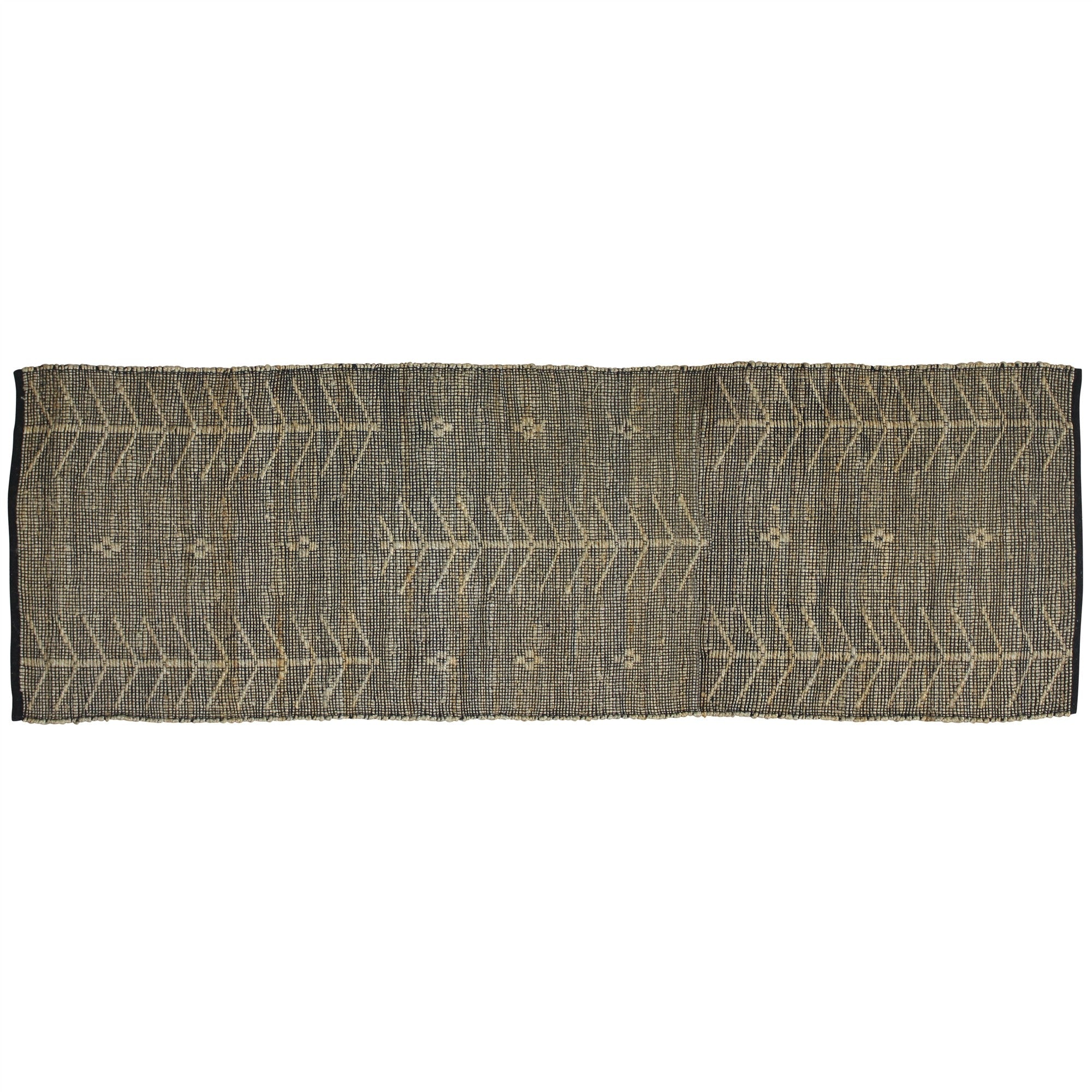 4’ X 6’ Black Distressed Tribal Area Rug