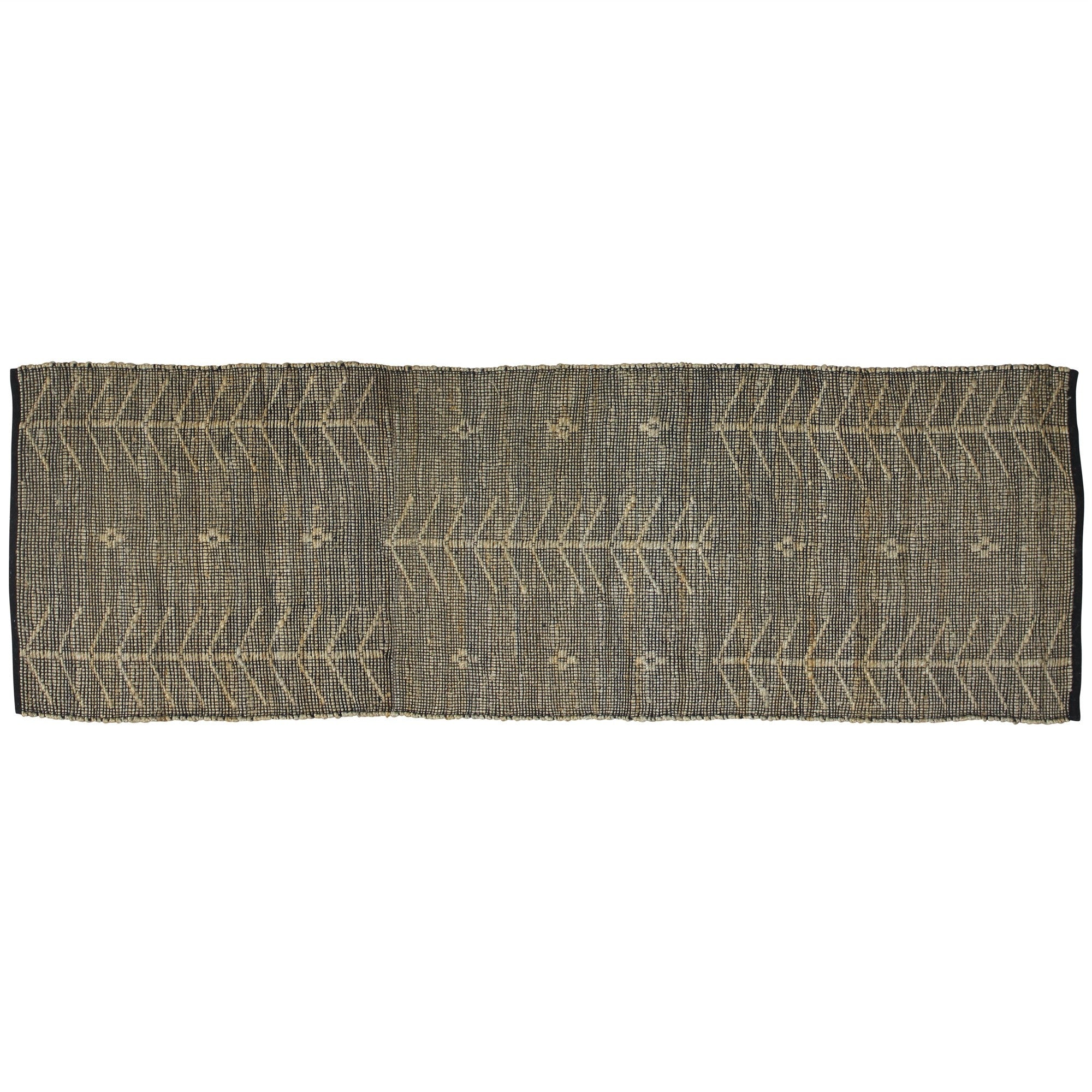 4’ X 6’ Black Distressed Tribal Area Rug