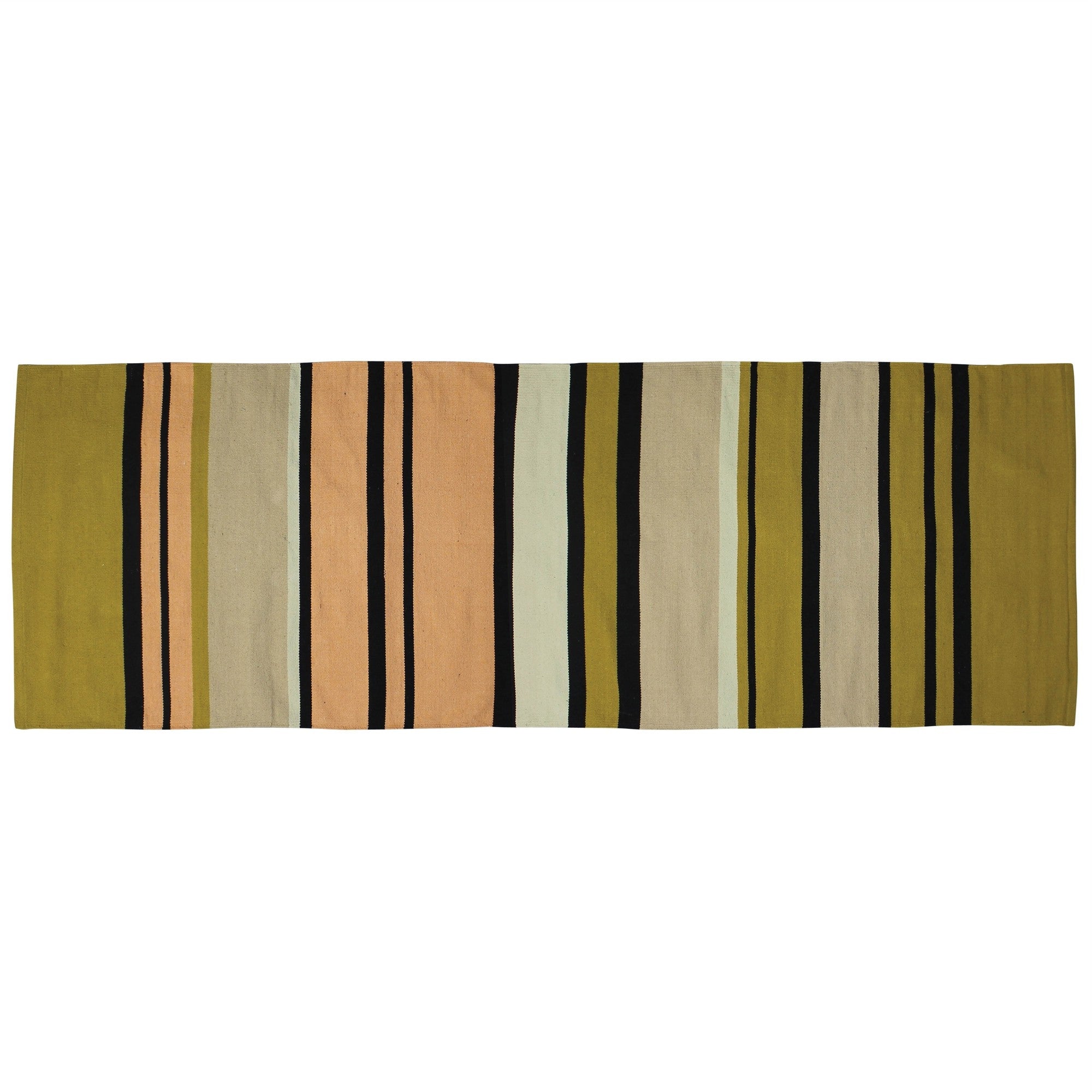 3' X 8' Multicolored Stripes Runner Rug