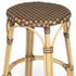 24" Brown Rattan Backless Bar Chair