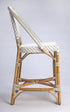 28" White And Natural Rattan Bar Chair