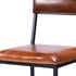 32" Brown And Black Iron Bar Chair