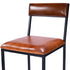 32" Brown And Black Iron Bar Chair