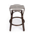 24" Dark Brown Rattan Backless Counter Height Bar Chair