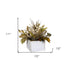 Rustic White Planter With Floral Arrangement