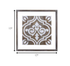 Wooden Gray And Beige Ethnic Tile Wall Plaque