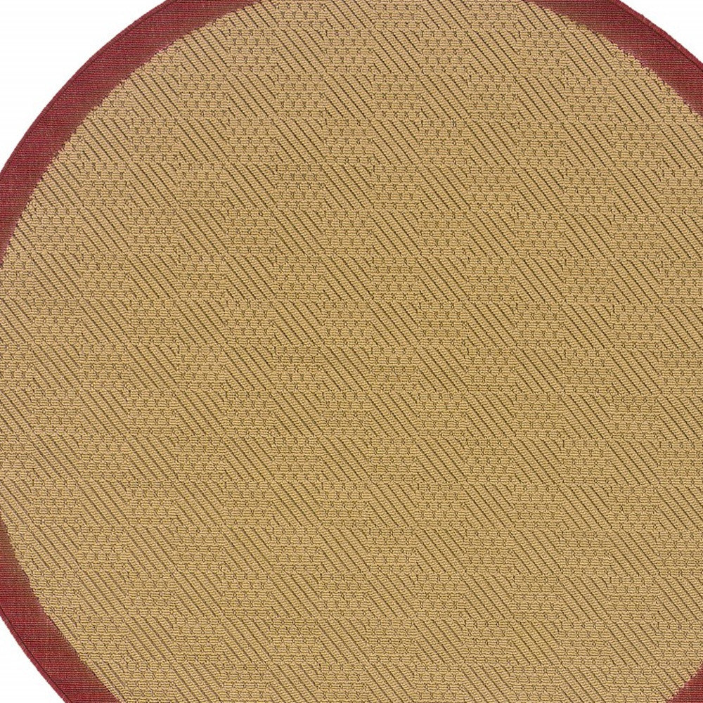 4' x 6' Beige Indoor Outdoor Area Rug