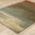 3’X5’ Blue And Brown Distressed Area Rug