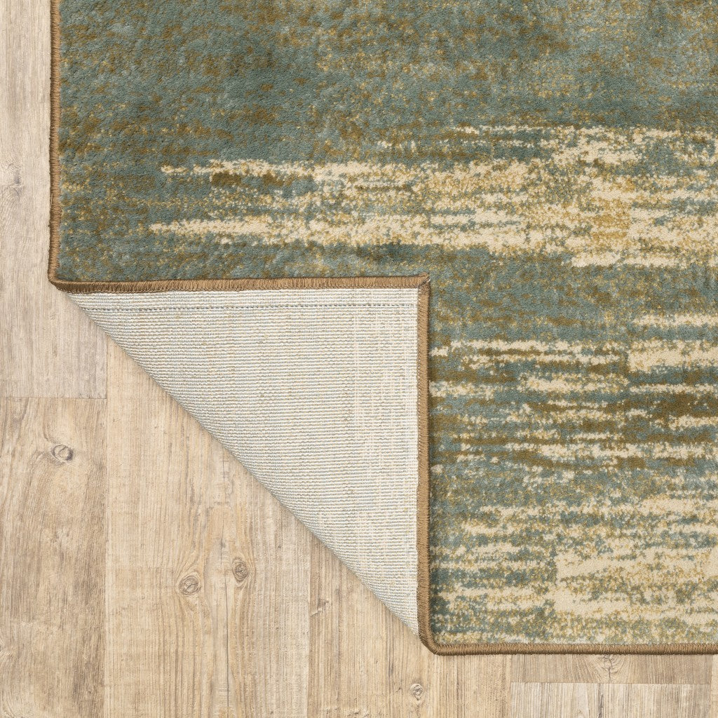 3’X5’ Blue And Brown Distressed Area Rug