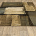 3’X5’ Brown And Beige Distressed Blocks Area Rug