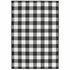 4' x 6' Black and Ivory Indoor Outdoor Area Rug